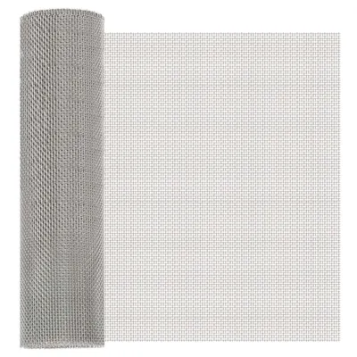 vidaXL Ecran din plasă 40 x 200 cm 8 Mesh Oțel Inoxidabil 201 Argintiu
