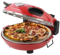 Cuptor de pizza Melchioni - Bellanapoli Plus, 1300 W, 31 cm, rosu