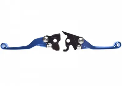 Set 2 manete frana si ambreiaj reglabile Ktm EXC250 350 450 530EXC,Husqvarna TE250, culoare albastru