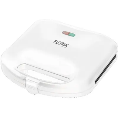 Sandwich-Maker, Model Triunghi, Placi Antiaderente, Putere 750 W, Alb