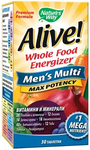Alive Men's Multi Max Potency, 30 tablete, Nature's Way