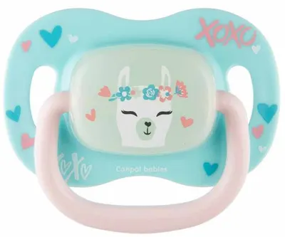 Suzetă simetrică din silicon Canpol - Exotic, 6-18 m, Llama