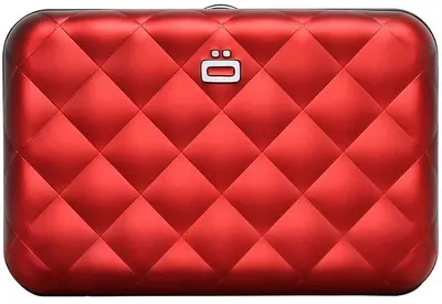 Portofel pentru femei Ogon Quilted - Button, roşu