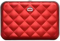 Portofel pentru femei Ogon Quilted - Button, roşu