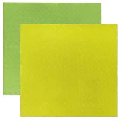Covoraș puzzle pentru copii Raya Toys – 100 x 100 cm, 1 bucată, verde/galben