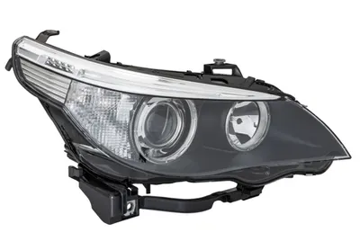 Far fata Dreapta (bi-xenon halogen, D2S H10W H7 PY21W, electric, cu motor, bec, culoare insert: negru, culoare semnalizator: alb) potrivit BMW 5 (E60), 5 (E61) 07.03-02.05