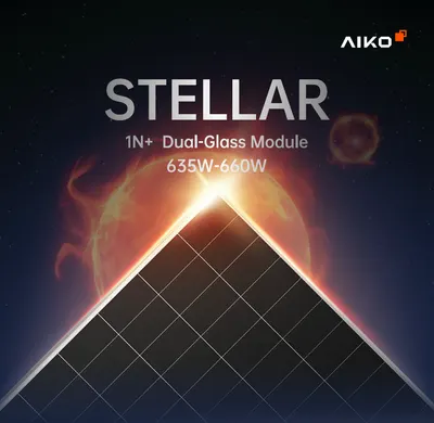 Panou Solar Fotovoltaic Monocristalin AIKO STELLAR 1N+ Dual-Glass, N- Type ABC, 645W, 23.9% Module Efficiency, 2382x1134x30mm, I