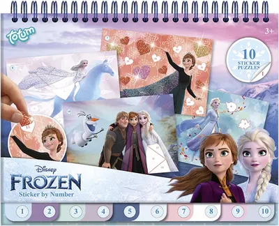Set creativ 2 в 1 Totum - Carte de colorat și autocolante, Frozen