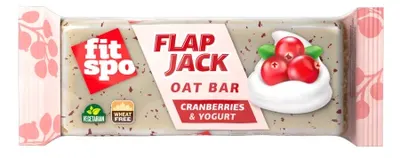 Flapjack, merișoare roșii și iaurt, 90 g, FitSpo