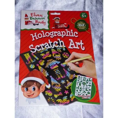 Christmas Elf Holographic Scratch Art