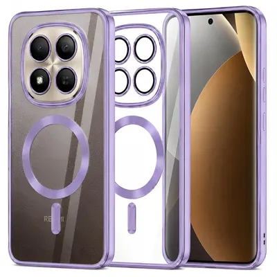 Husa MagSafe pentru Xiaomi Poco M8 Pro / Redmi Note 15 Pro+ 5G, Techsuit, Luxury Crystal, Mov Deschis