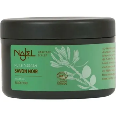 Sapun Negru de Alep Exfoliant cu Ulei de Argan 180g
