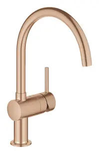 Baterie de bucatarie Grohe Minta 32917DL0, 3/8 inch, pipa inalta, tip C, pivotanta, mat, Cupru