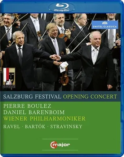 Salzburg Festival Opening Concert 2008 - Blu ray | Wiener Philharmoniker, Maurice Ravel, Bela Bartok, Pierre Boulez, Daniel Barenboim, Igor Stravinsky, Michael Beyer