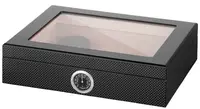 Humidor Angelo - Cu higrometru și umidificator, carbon