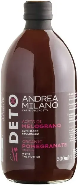 Oțet de rodie organic, nefiltrat, 500 ml, Andrea Milano