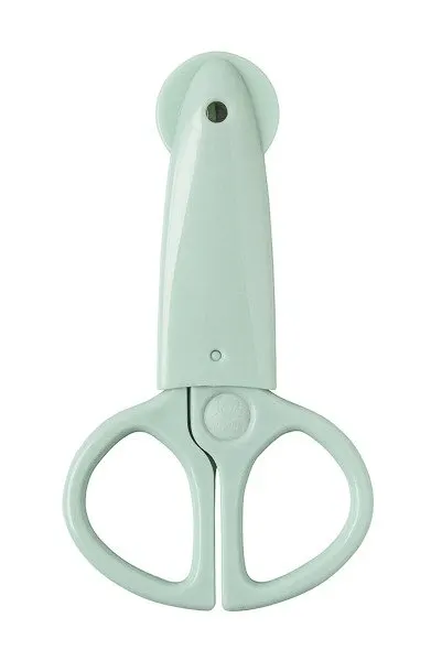Forfecuta pentru bebelusi cu varf rotund swedish green Rotho babydesign