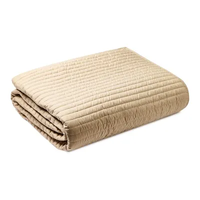 Cuvertură bej matlasată pentru pat dublu 220x230 cm – Bianca