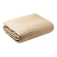 Cuvertură bej matlasată pentru pat dublu 220x230 cm – Bianca