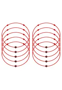 Set de bratari martisor cu cristal Preciosa - 10 bucati - 65987 - Rosu