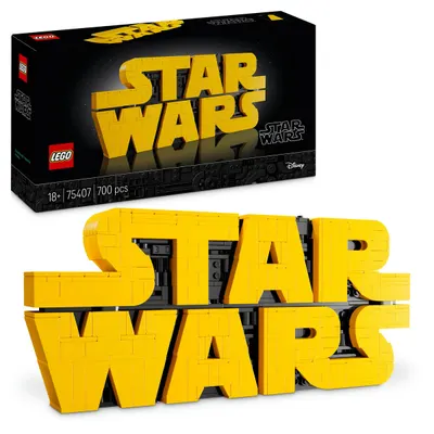 Logoul Star Wars din caramizi