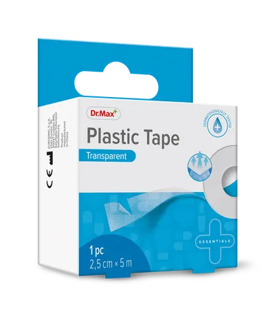 Dr. Max Plastic Tape transparent, 2.5cm x 5m
