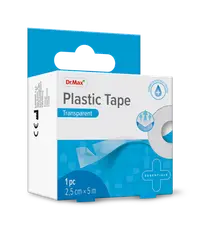 Dr. Max Plastic Tape transparent, 2.5cm x 5m