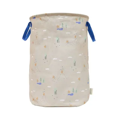 Coș de jucării pentru copii bej din material textil ø 38x54 cm Foxy – OYOY Mini