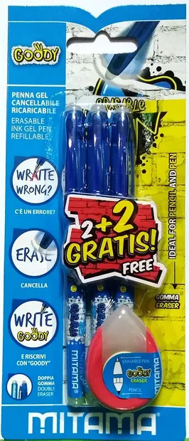 Pixuri ștergătoare cu radieră Mitama - Goody, albastru