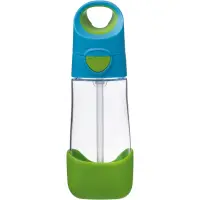b.box Bottle with Straw biberon cu pai Blue Green 1 buc