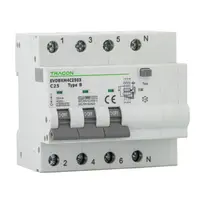 Disjunctor cu protectie diferentiala, 4P, 5 mod., curba B B20A, 30 mA, 6kA, B