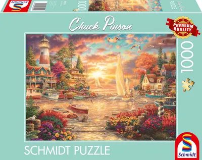 Puzzle Schmidt din 1000 piese - Dimineața pe lac