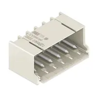 THT male header; 1.4 mm Ø solder pin; angled; Pin spacing 5 mm; 9-pole; light gray