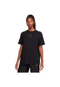 Tricou sport dama Monogram SS BF - negru - bumbac - croiala eleganta -