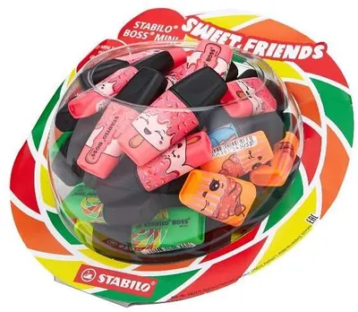 Markere de text Stabilo Boss Mini - Sweet Friends, 50 buc