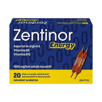 Zentinor Energy, 20 fiole buvabile, Zentiva