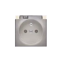 Carcasa pentru priza simpla- IP44 capac transparent, gold mat metalic