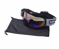 Ochelari motocross atv enduro Unit, culoare rama negru, lentila fumurie curcubeu