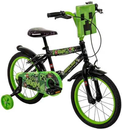 Bicicletă pentru copii Huffy - 16'', Minecraft, negru
