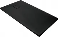 Cadita de dus dreptunghiulara, din granit, slim, neagra, 140x70x4.5 cm, Deante Correo