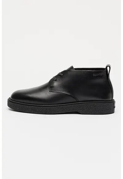 Ghete chukka de piele Dessert - Negru