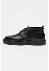 Ghete chukka de piele Dessert - Negru