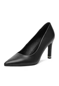 Pantofi dama - toc - piele naturala - negru