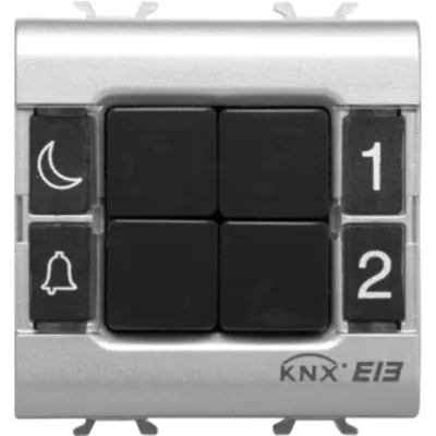 Push-Button Panel - Easy - 4 Canale - 2 Module - Titanium - Chorus