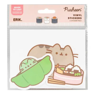 Set 2 Stickere Vinil Pusheen Sushi Roll - Ver 4