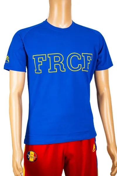 Tricou Bumbac Juniori Oficial FRCF Albastru