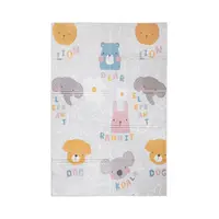 Covoras de joaca termic pentru copii Buddies Stars din spuma XPE, design cu doua fete, pliabil, 120x180 cm