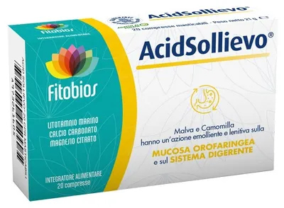 Acid Sollievo, 20 comprimate masticabile, Fitobios