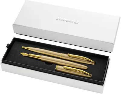 Set stilou cu bilă și stilou Pelikan Jazz - Noble Elegance, de aur