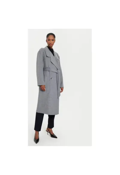 Palton dama - 304313332 - Lana/Nylon - Gri - Gri